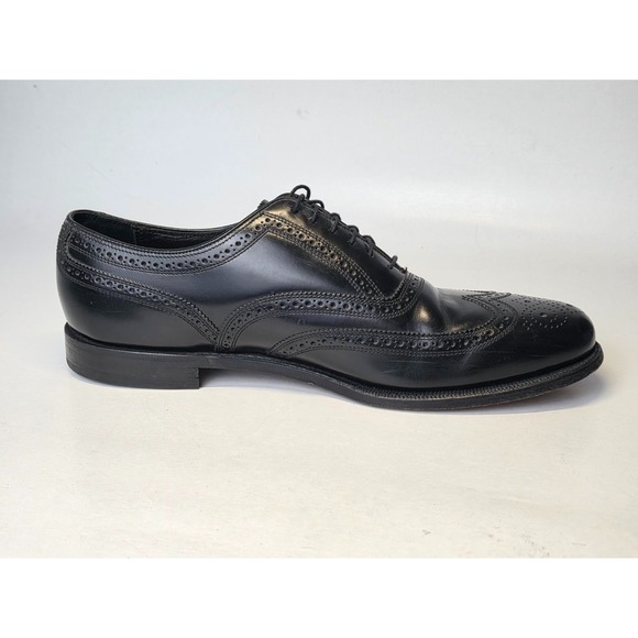 Florsheim Lexington Men's Shoes Size 12 D Black Leather Wingtip Dress 20381 - Picture 3 of 16